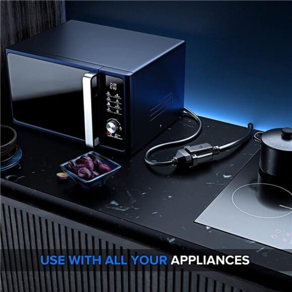 Extension Cord 50 Ft Black Power Cords16 Gauge Wire Heavy Duty ETL Listed (50Ft) - Picture 7 of 7